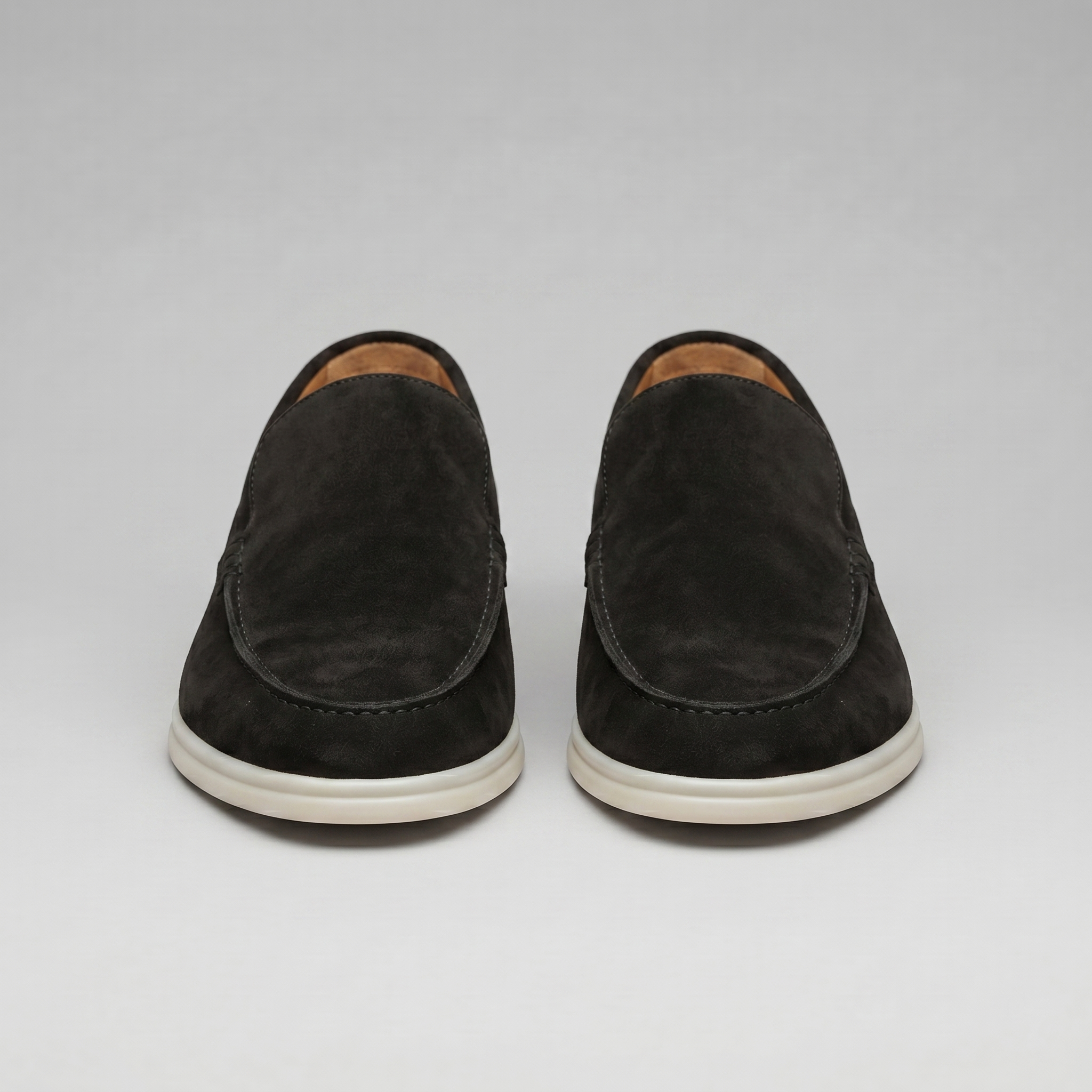 Men's Suede Black Loafers