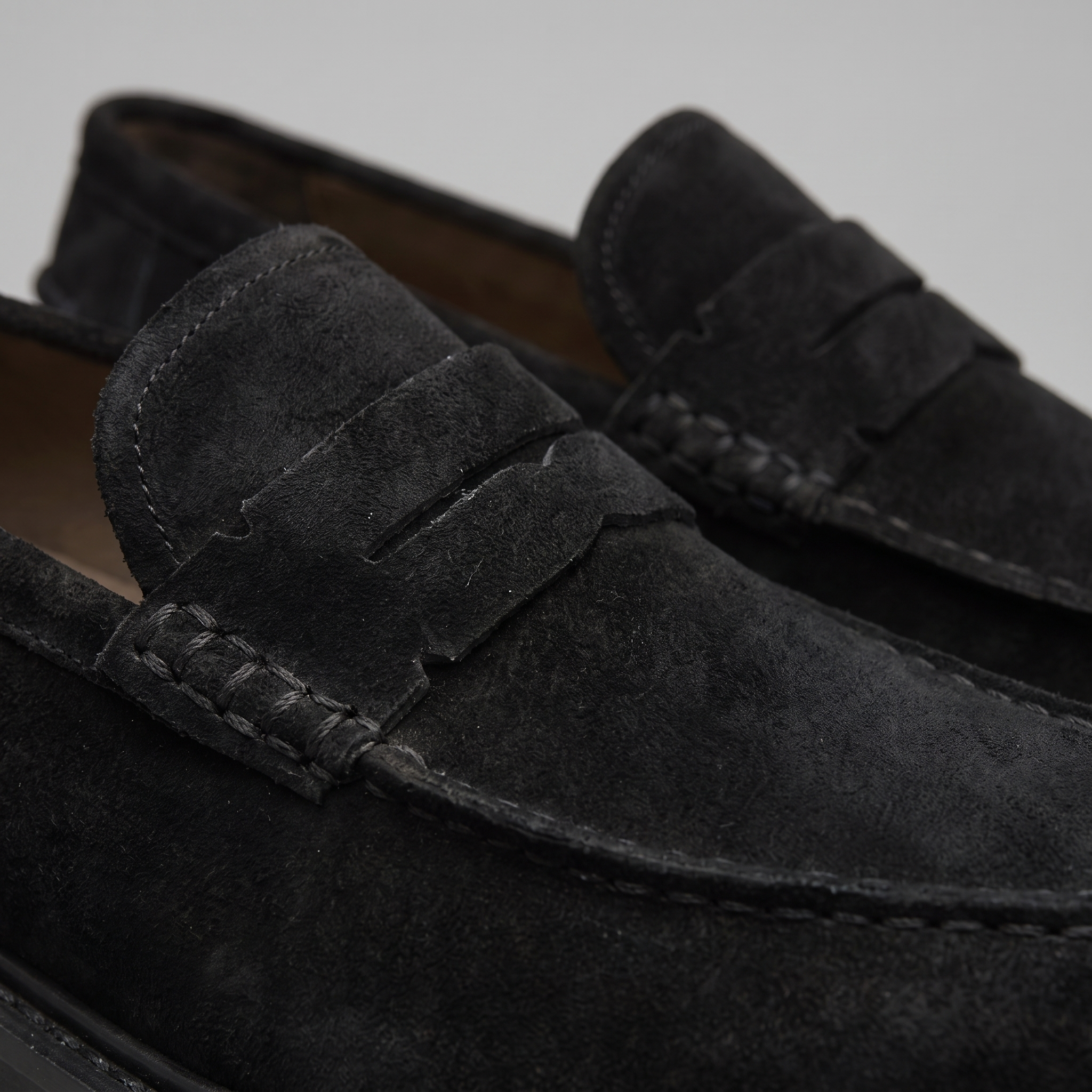 Men's Suede Chunky Sole Penny Loafers