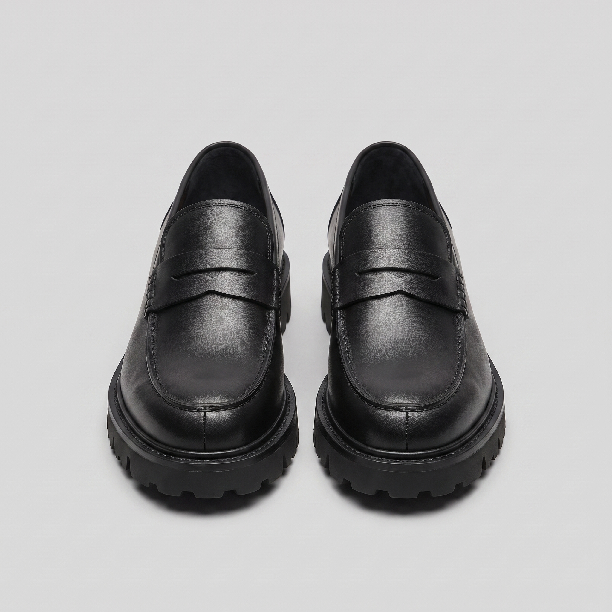 Men's Suede Chunky Sole Penny Loafers