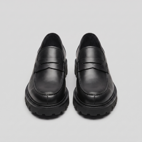 Men's Suede Chunky Sole Penny Loafers