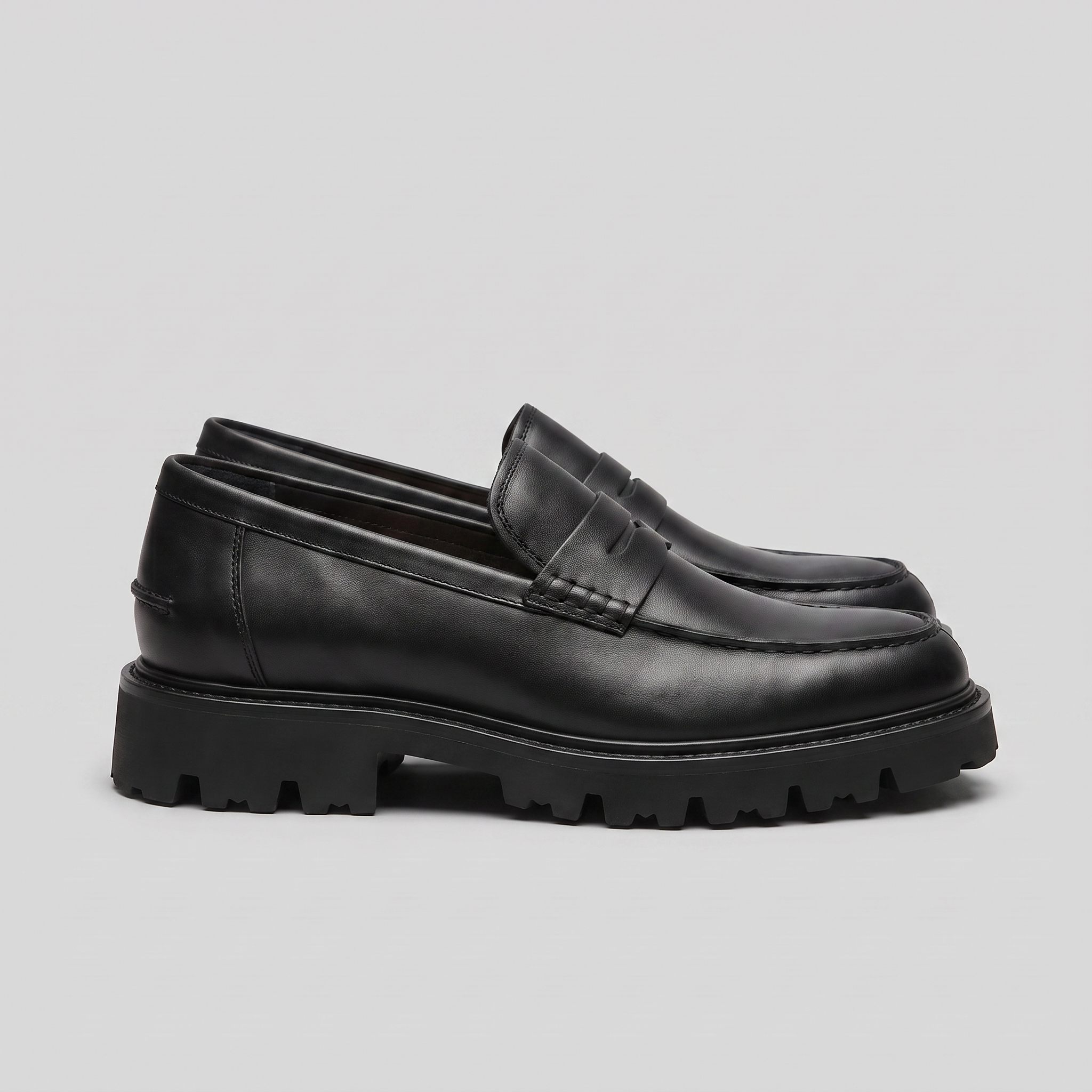 Men's Suede Chunky Sole Penny Loafers