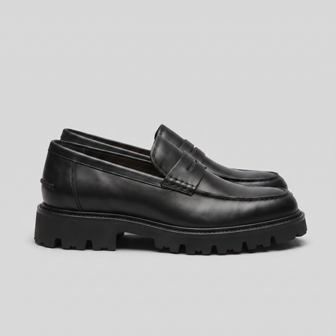 Men's Suede Chunky Sole Penny Loafers