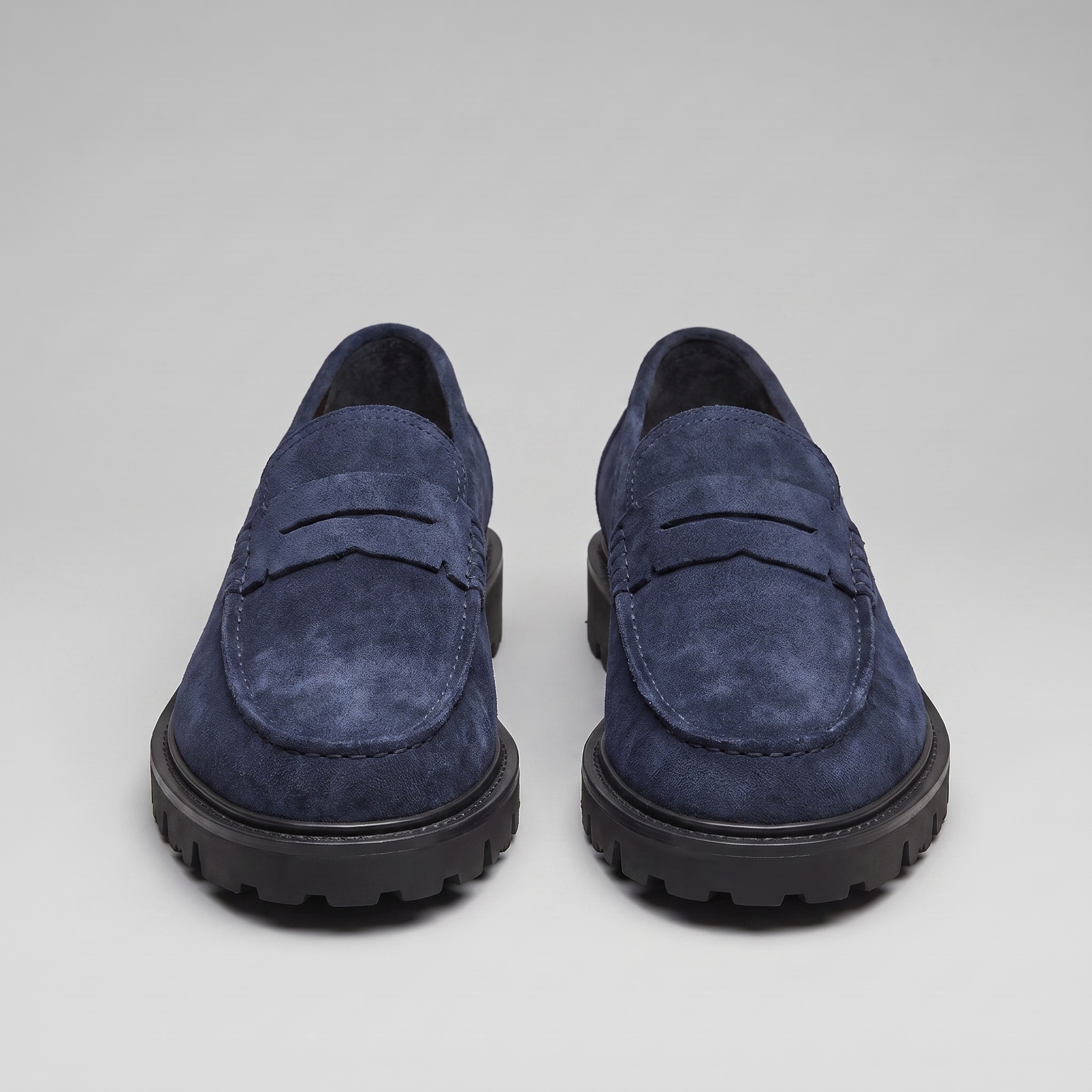 Men's Suede Chunky Sole Penny Loafers
