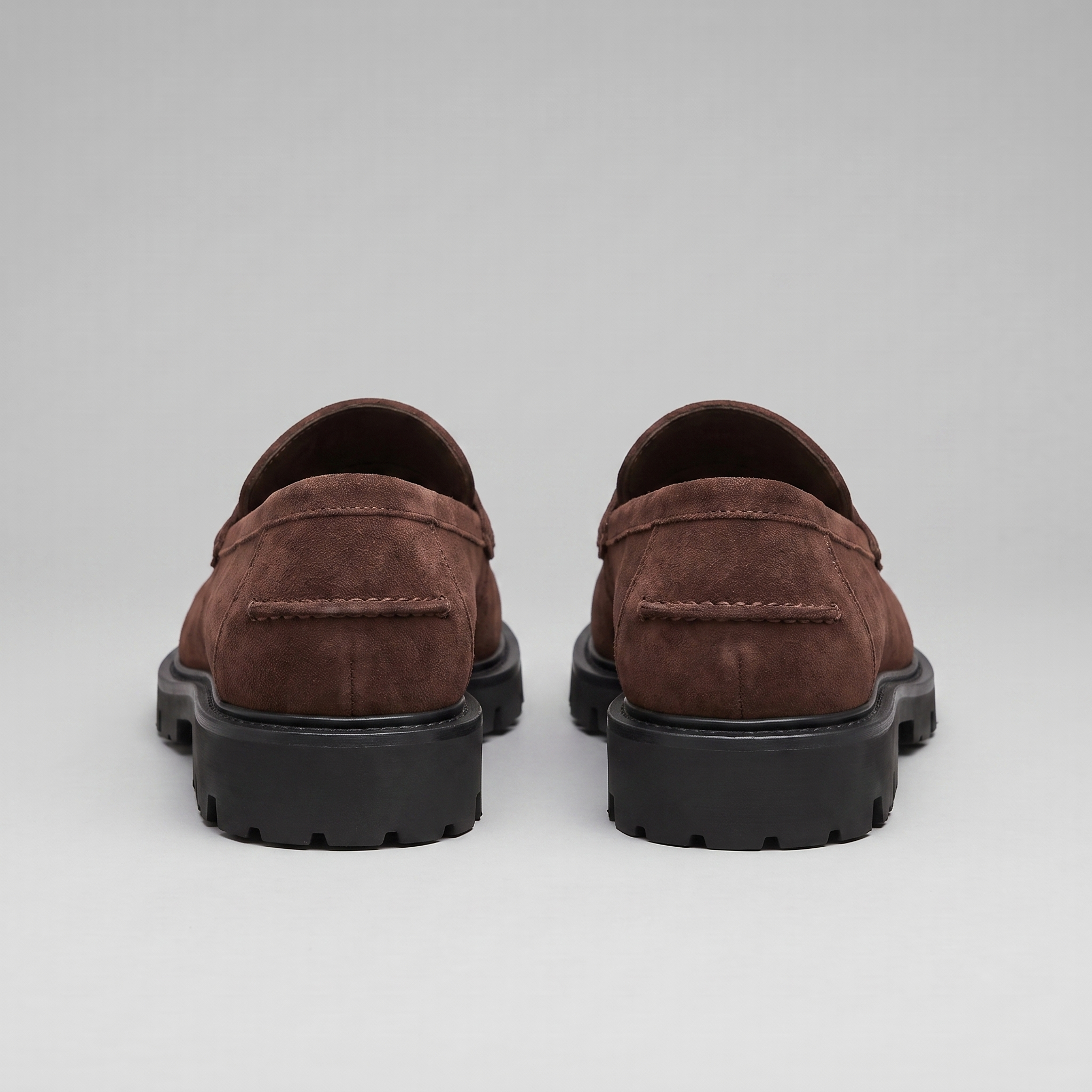 Men's Suede Chunky Sole Penny Loafers