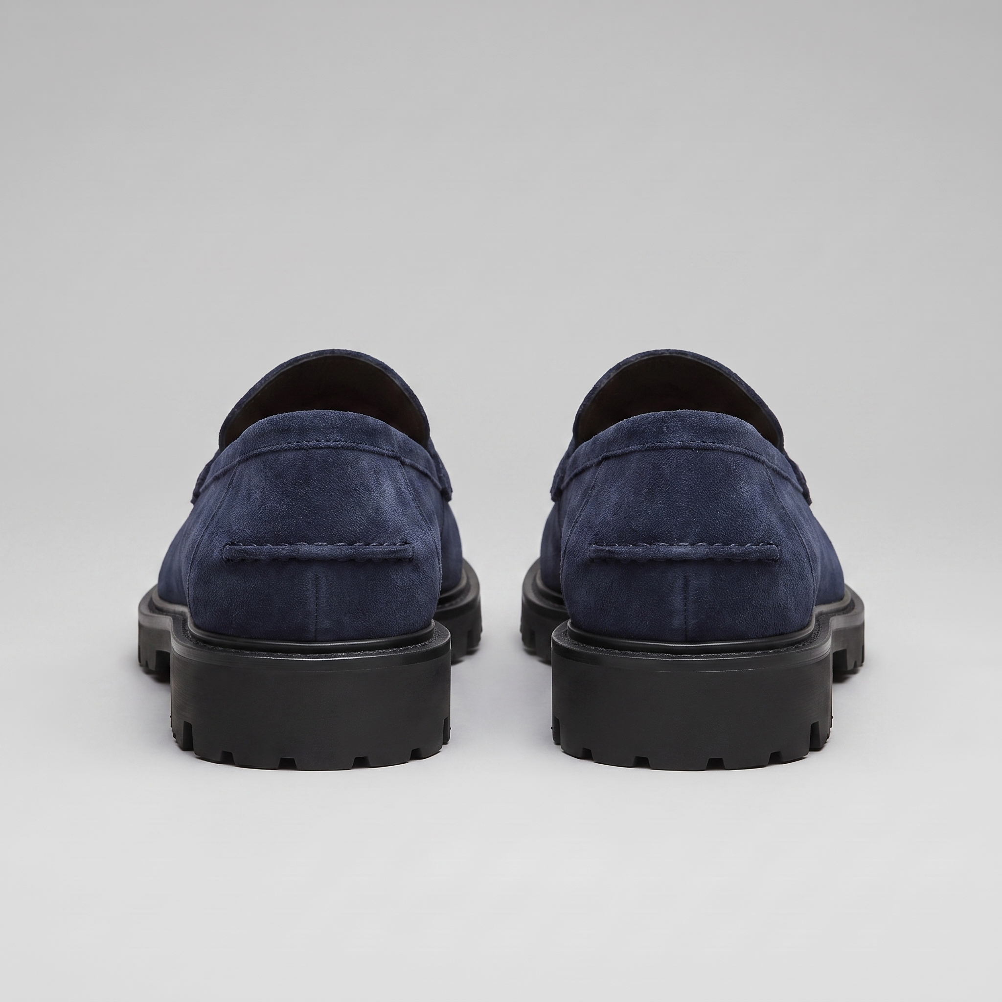Men's Suede Chunky Sole Penny Loafers