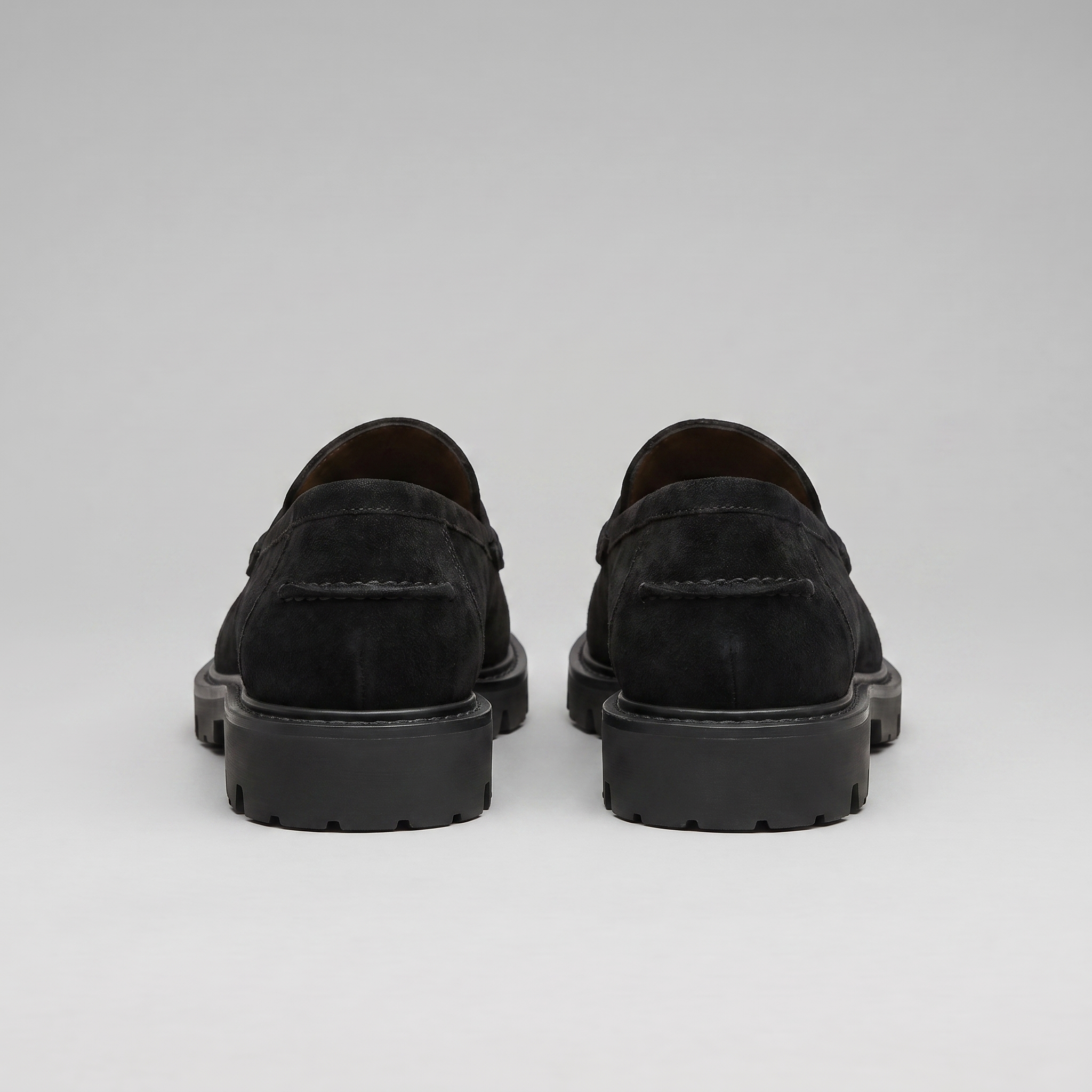 Men's Suede Chunky Sole Penny Loafers