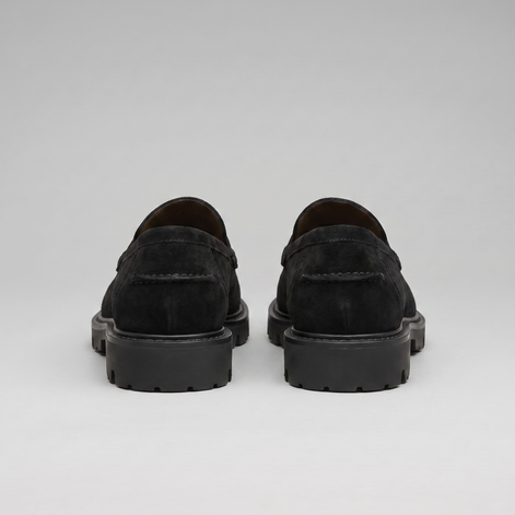 Men's Suede Chunky Sole Penny Loafers
