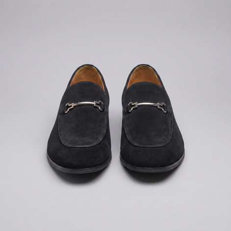 Men's Suede-Effect Horsebit Loafers