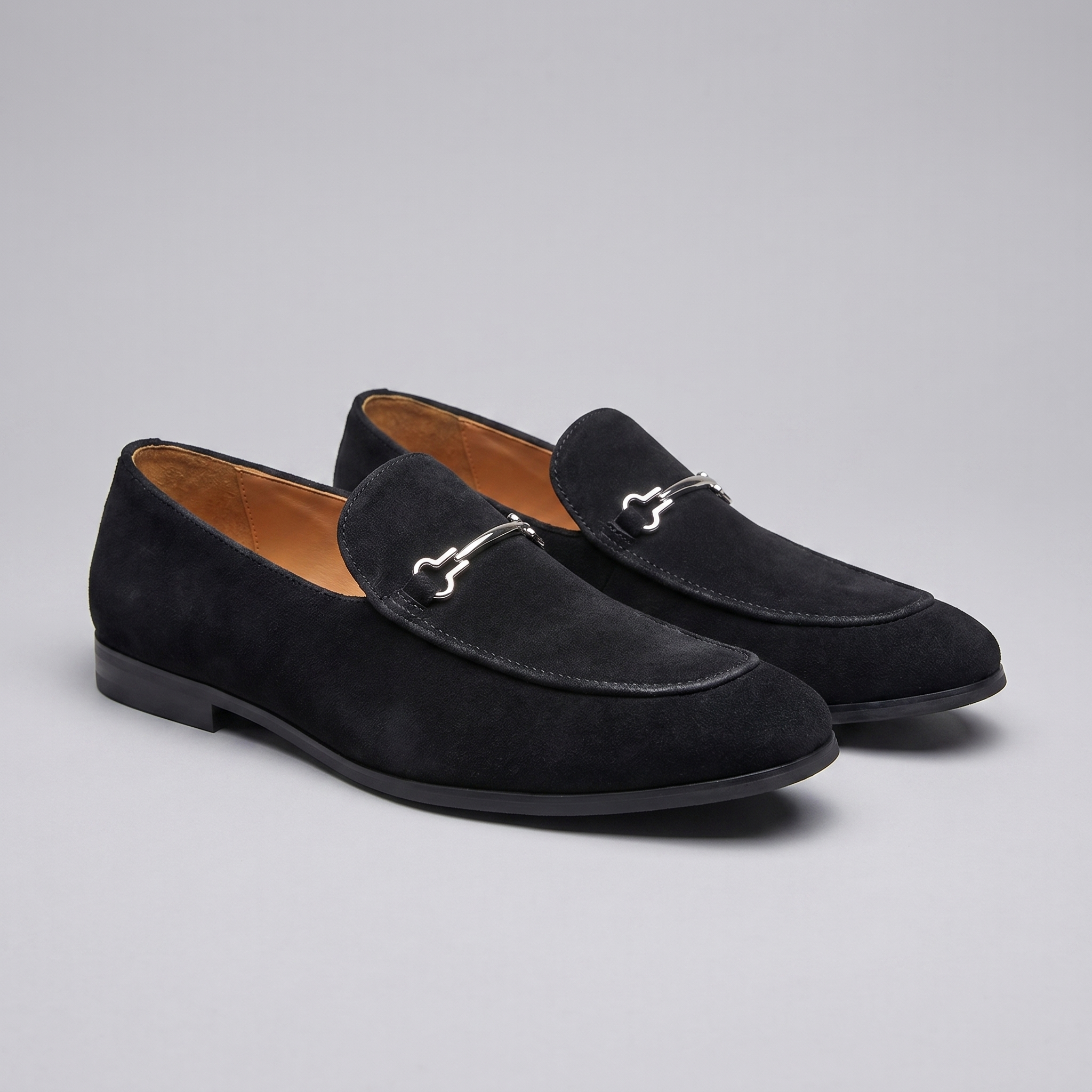 Men's Suede-Effect Horsebit Loafers