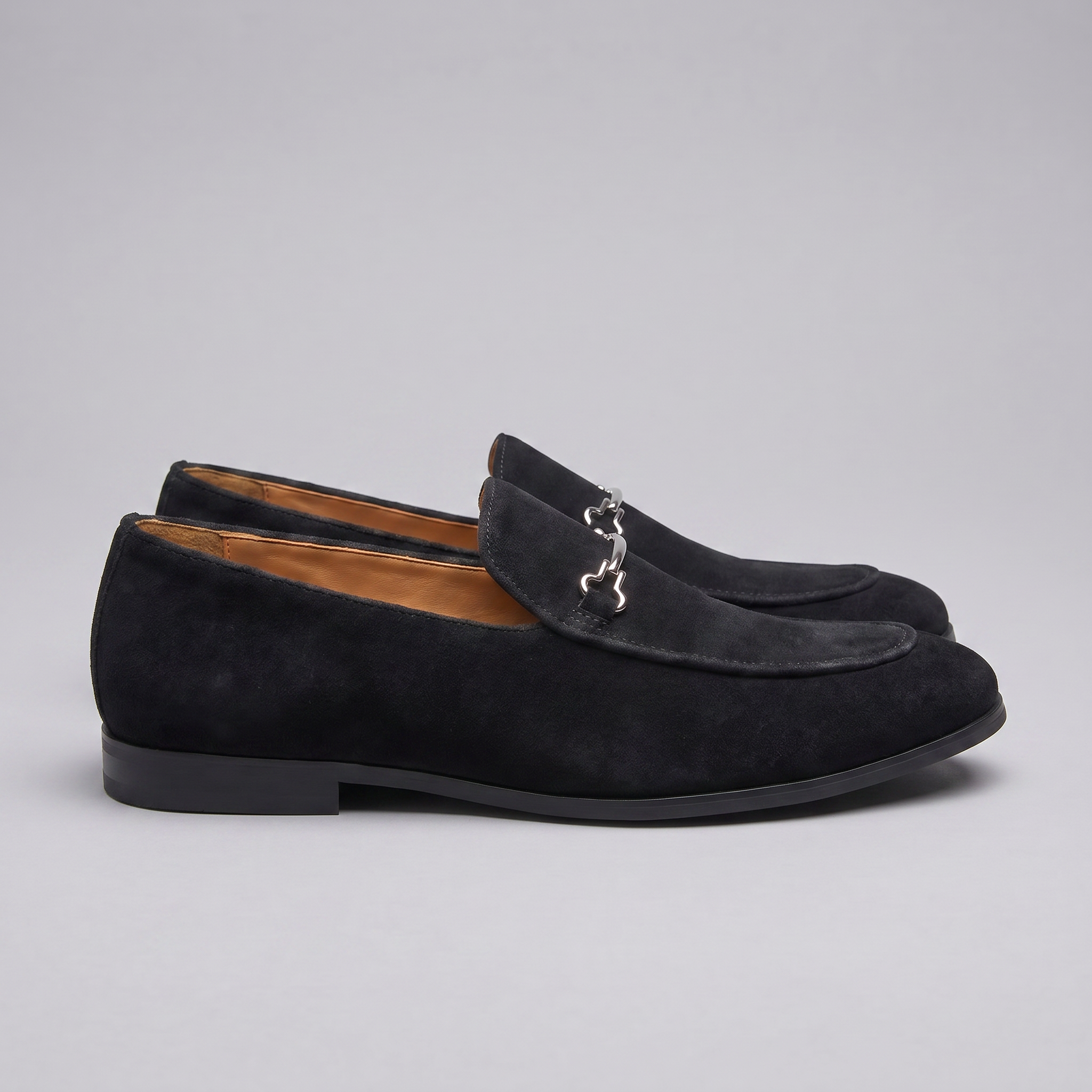 Men's Suede-Effect Horsebit Loafers