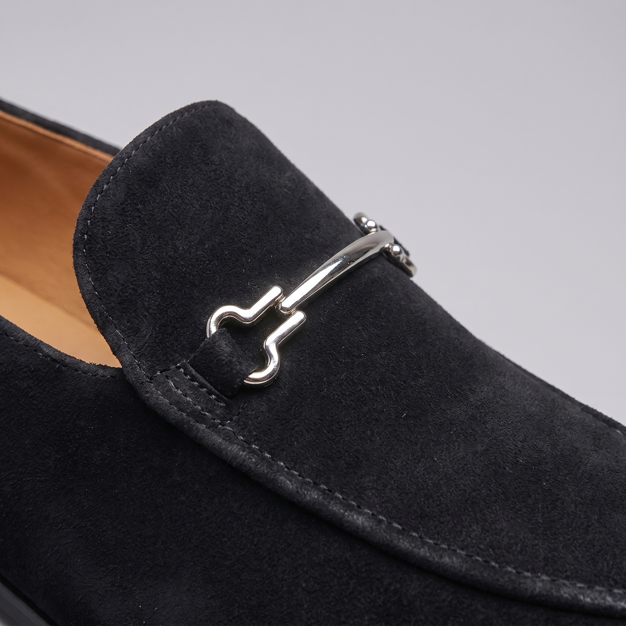 Men's Suede-Effect Horsebit Loafers