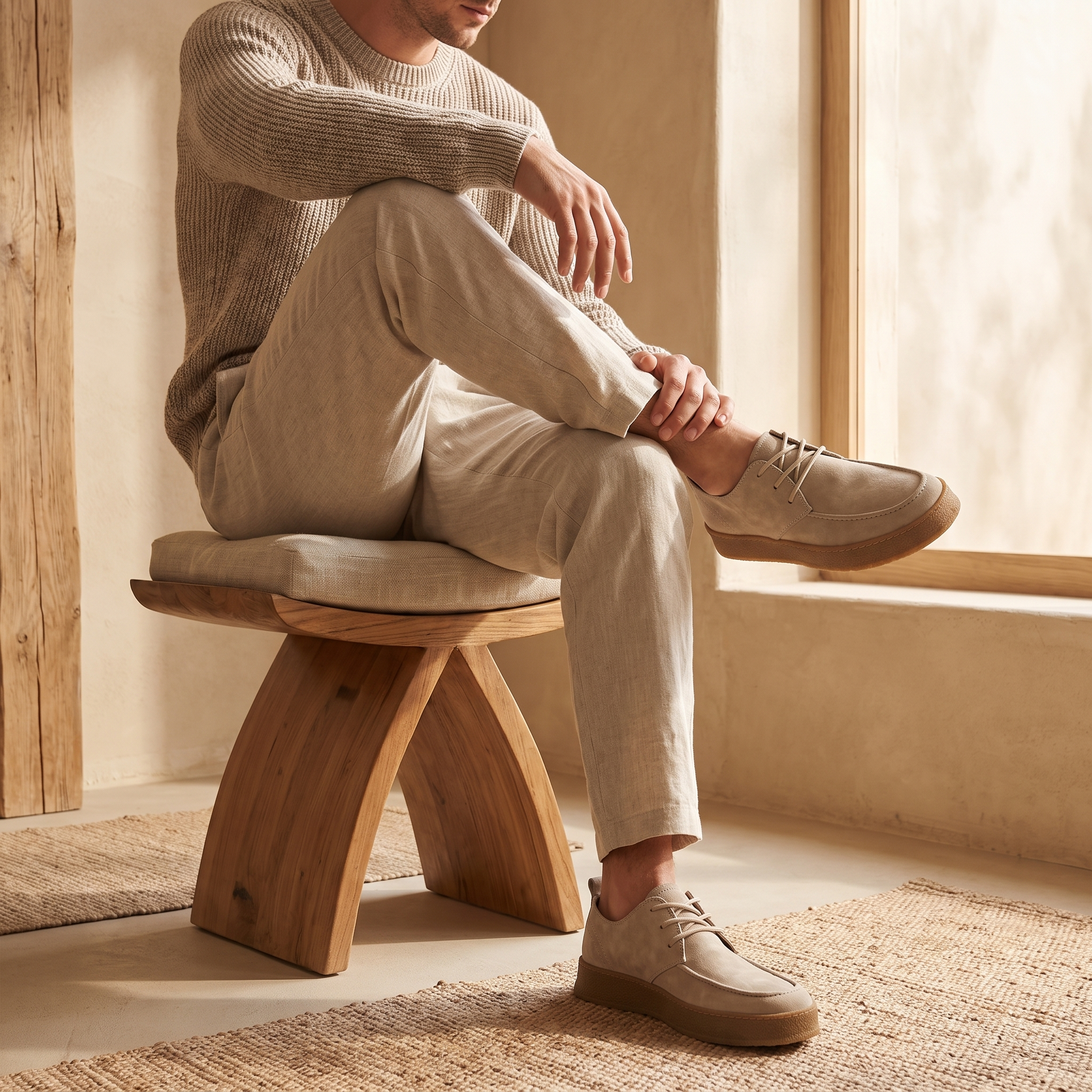 Men's Suede-Effect Lace-Up Casual Shoes