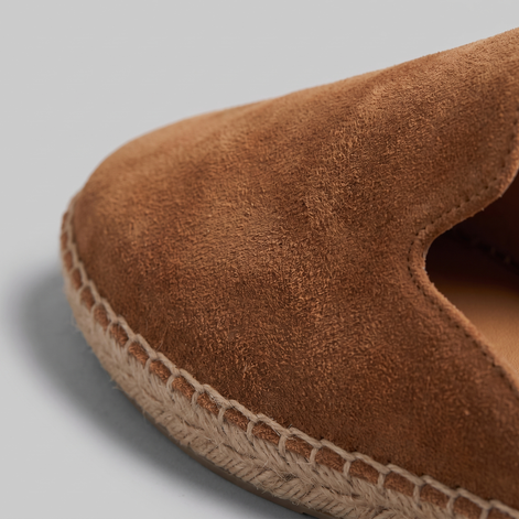 Men's PU Suede Espadrille Mule Loafers