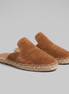 Men's PU Suede Espadrille Mule Loafers