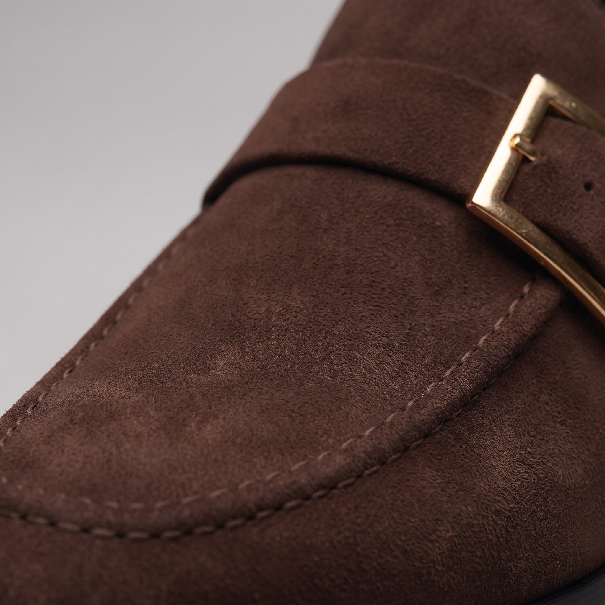 Men's Suede Gold Buckle Loafers