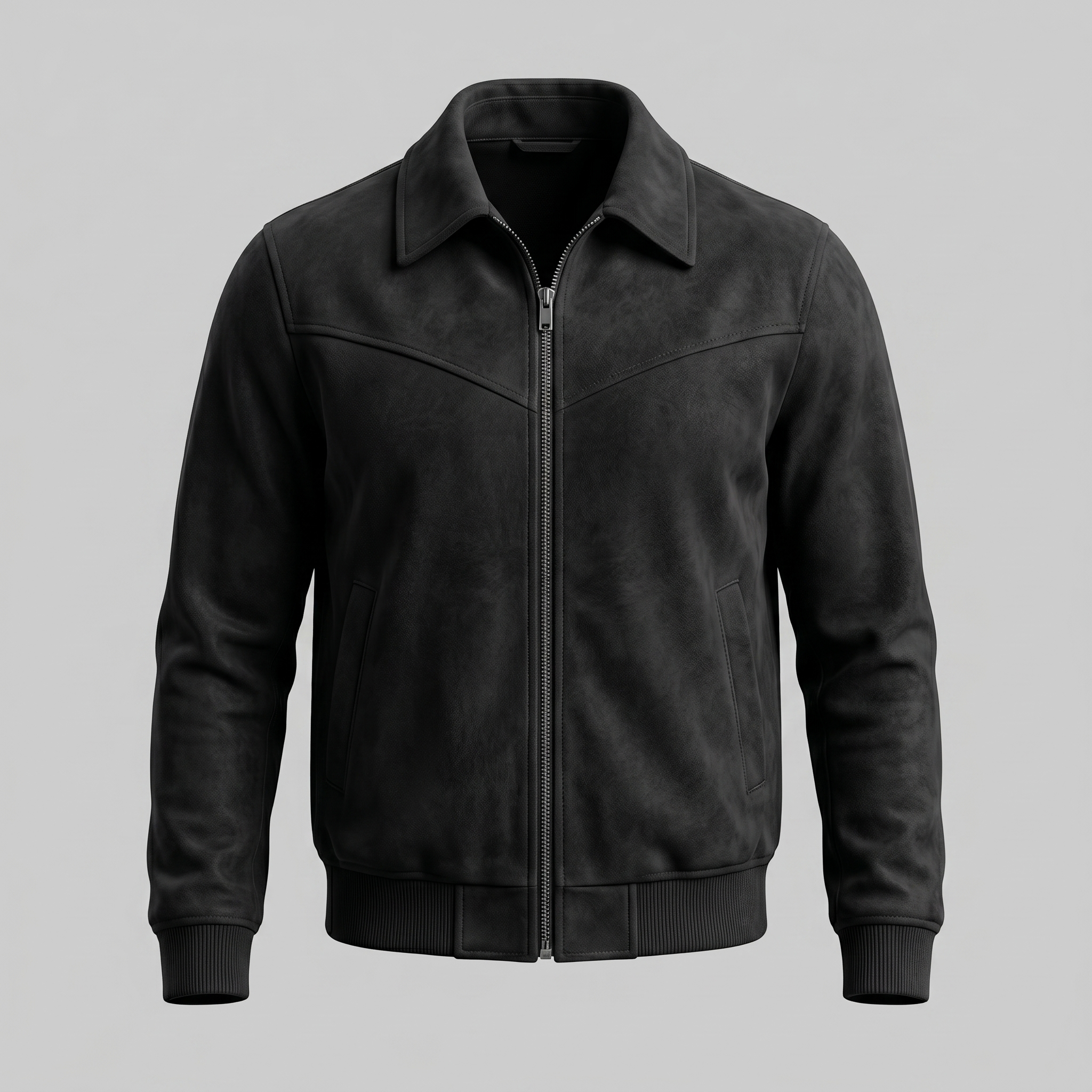 Men's Suede Harrington Bomber Jacket