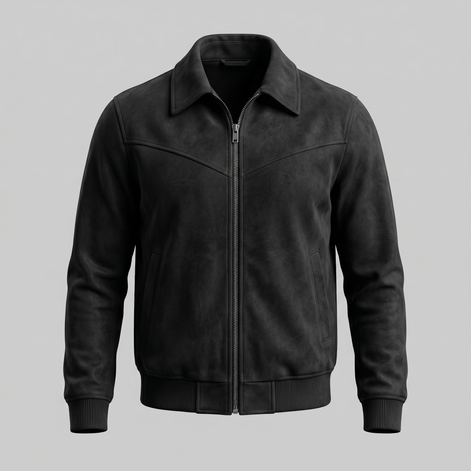 Men's Suede Harrington Bomber Jacket