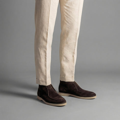 Men's Suede High Loafers
