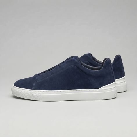 Men's Suede Leather Slip-On Trainers
