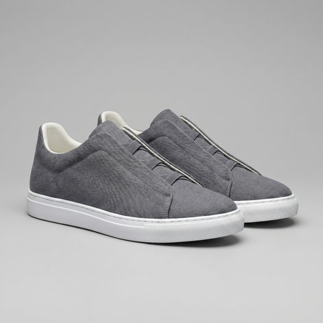 Men's Suede Leather Slip-On Trainers