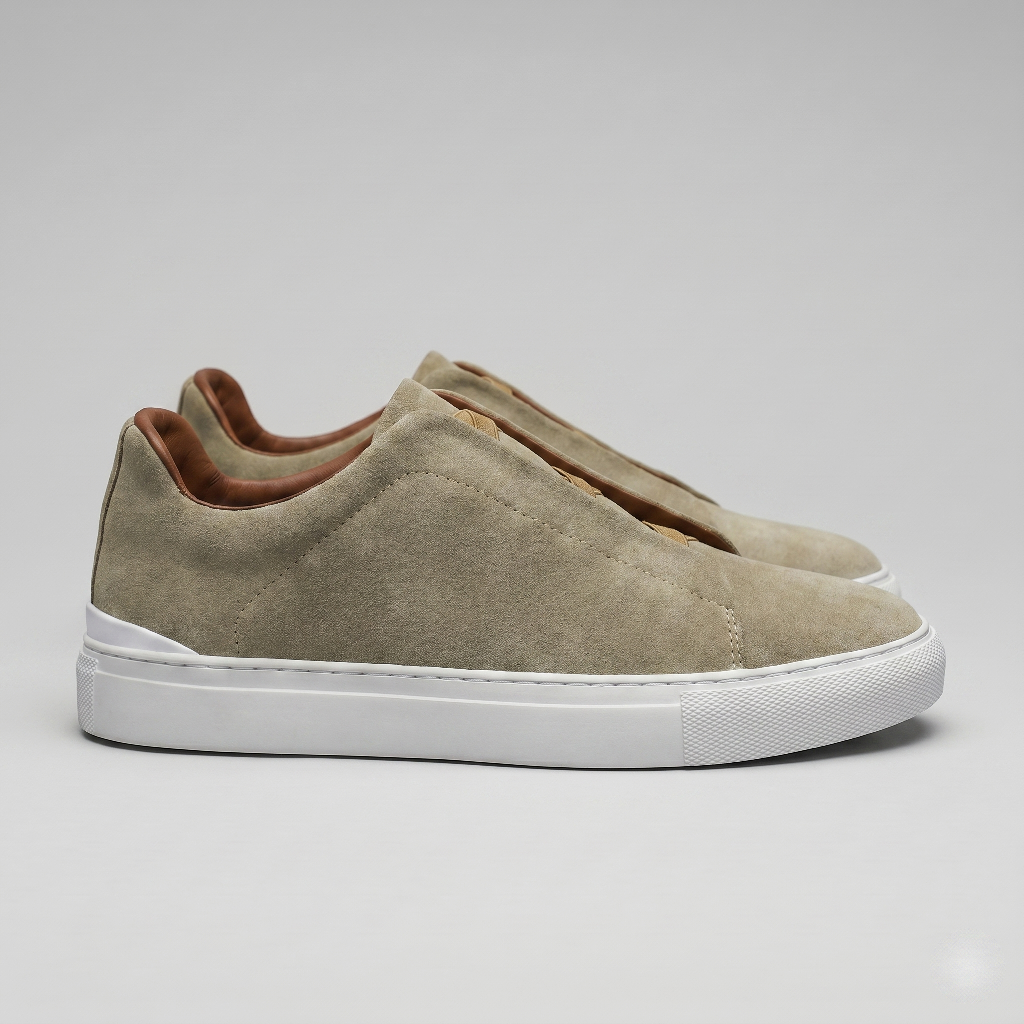 Men's Suede Leather Slip-On Trainers
