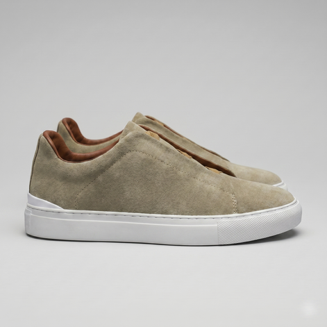 Men's Suede Leather Slip-On Trainers