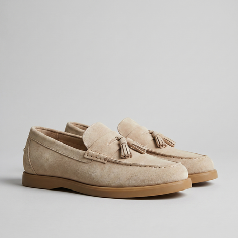 Men's Suede Loafers with Classic Details