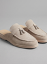 Men's Suede Metal Buckle Loafer Mules