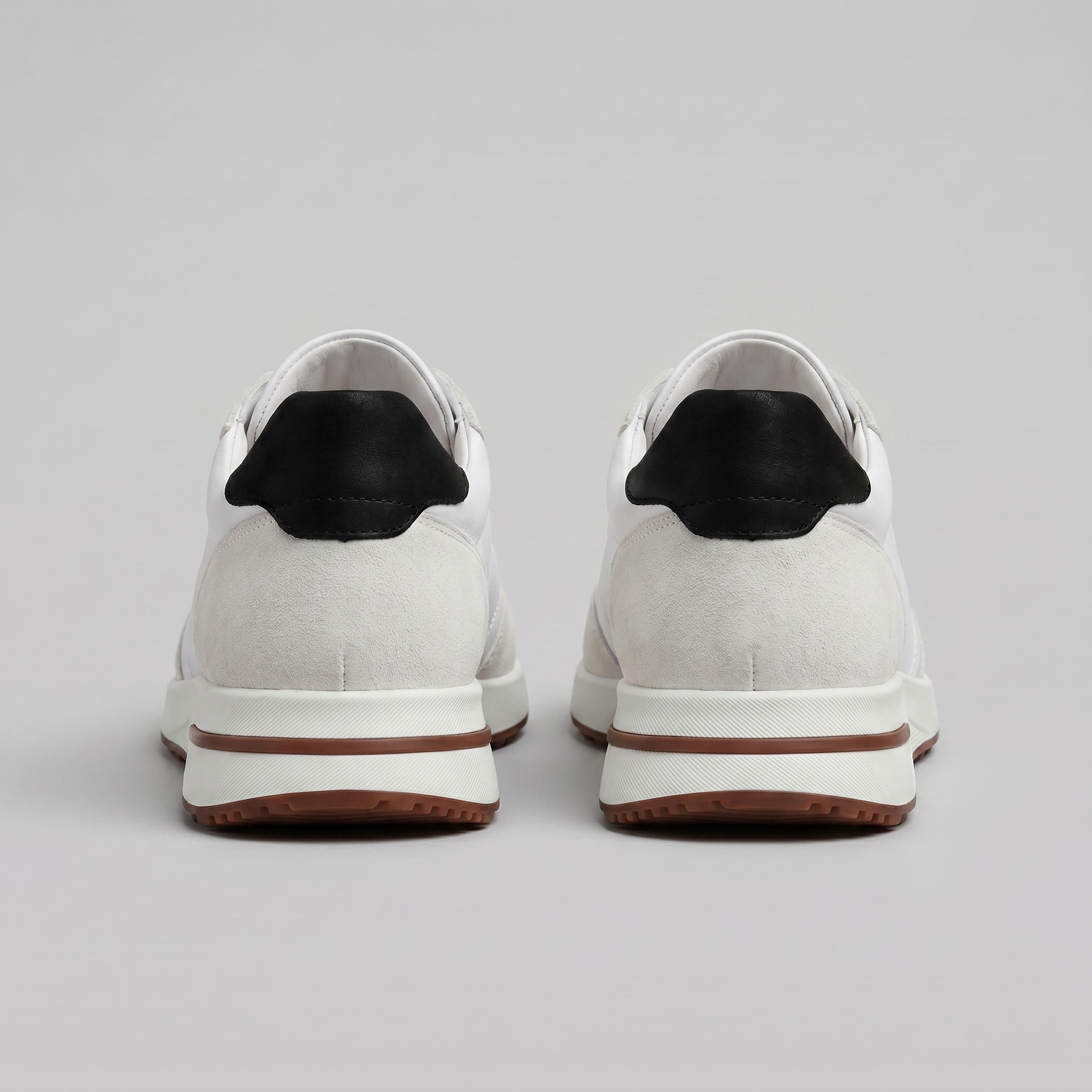 Men's Suede Panel Lace-Up Trainers