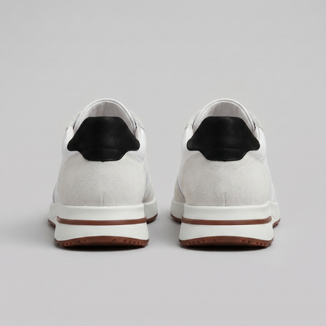 Men's Suede Panel Lace-Up Trainers