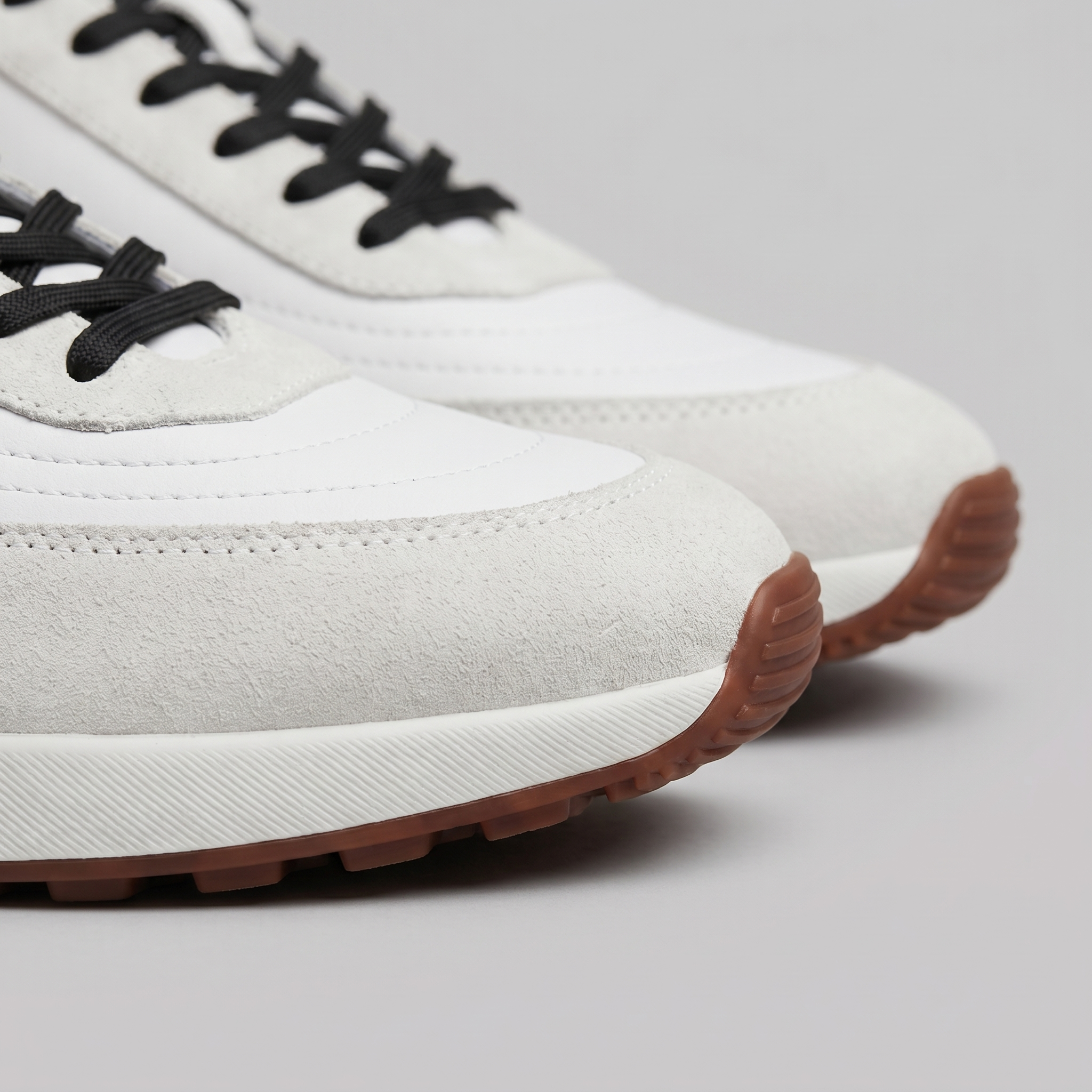 Men's Suede Panel Lace-Up Trainers