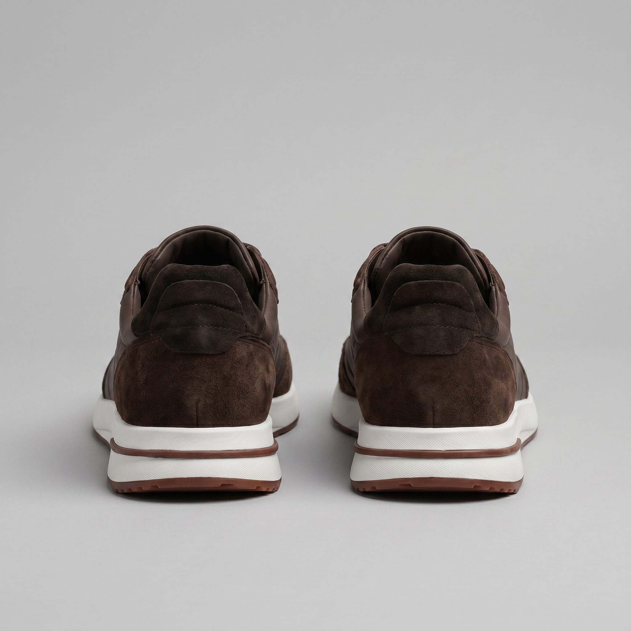 Men's Suede Panel Lace-Up Trainers