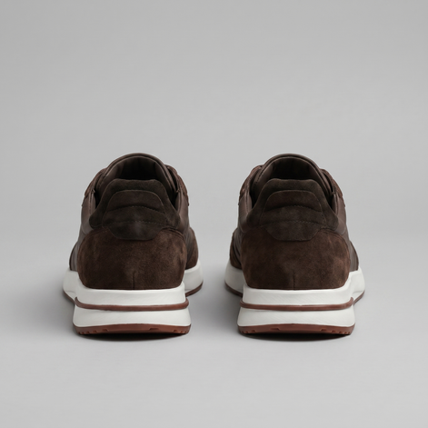 Men's Suede Panel Lace-Up Trainers