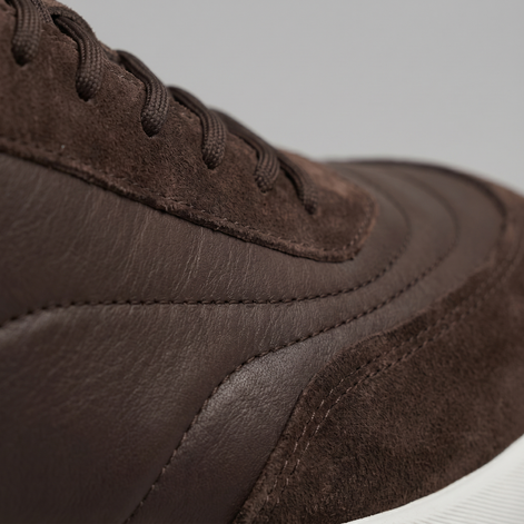 Men's Suede Panel Lace-Up Trainers