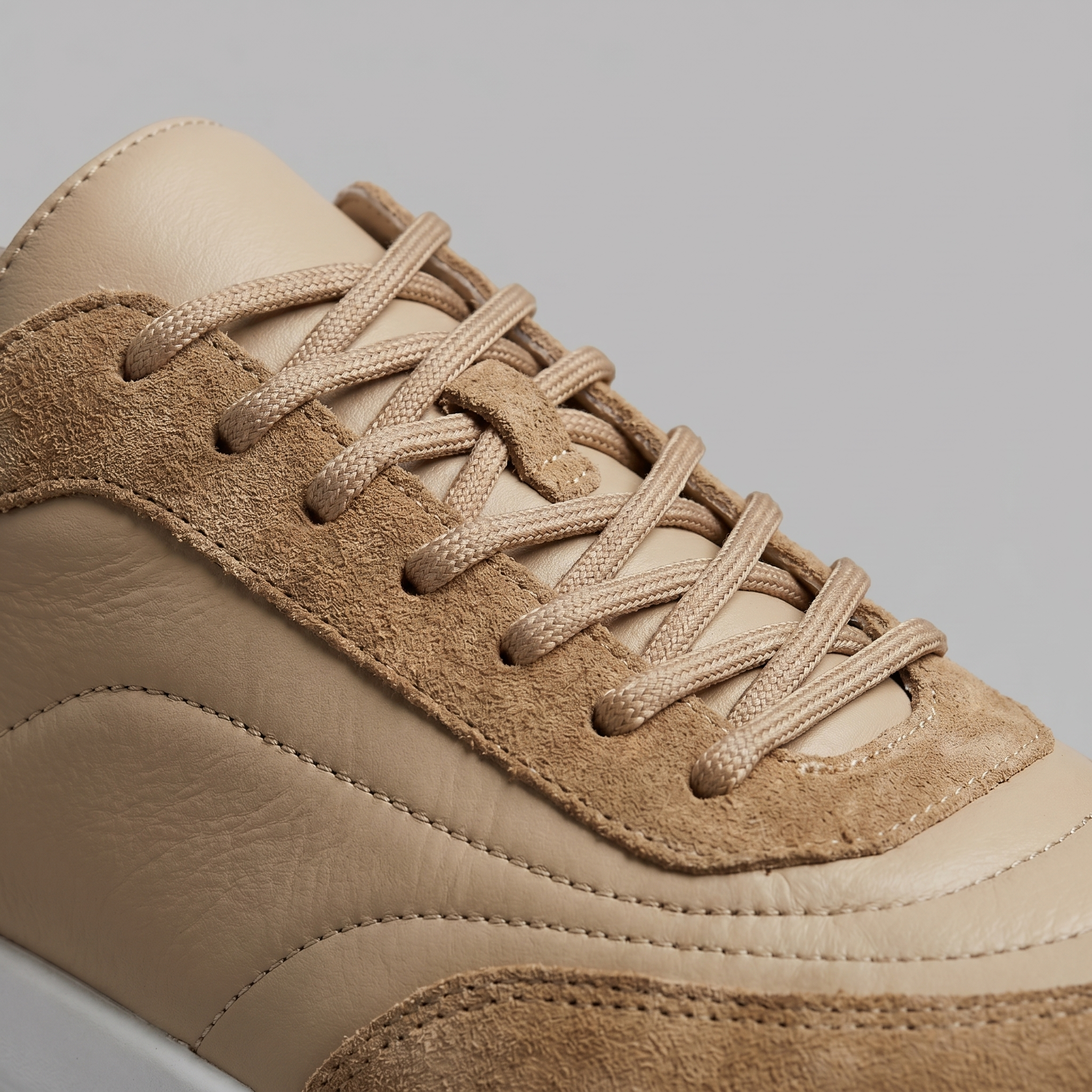 Men's Suede Panel Lace-Up Trainers