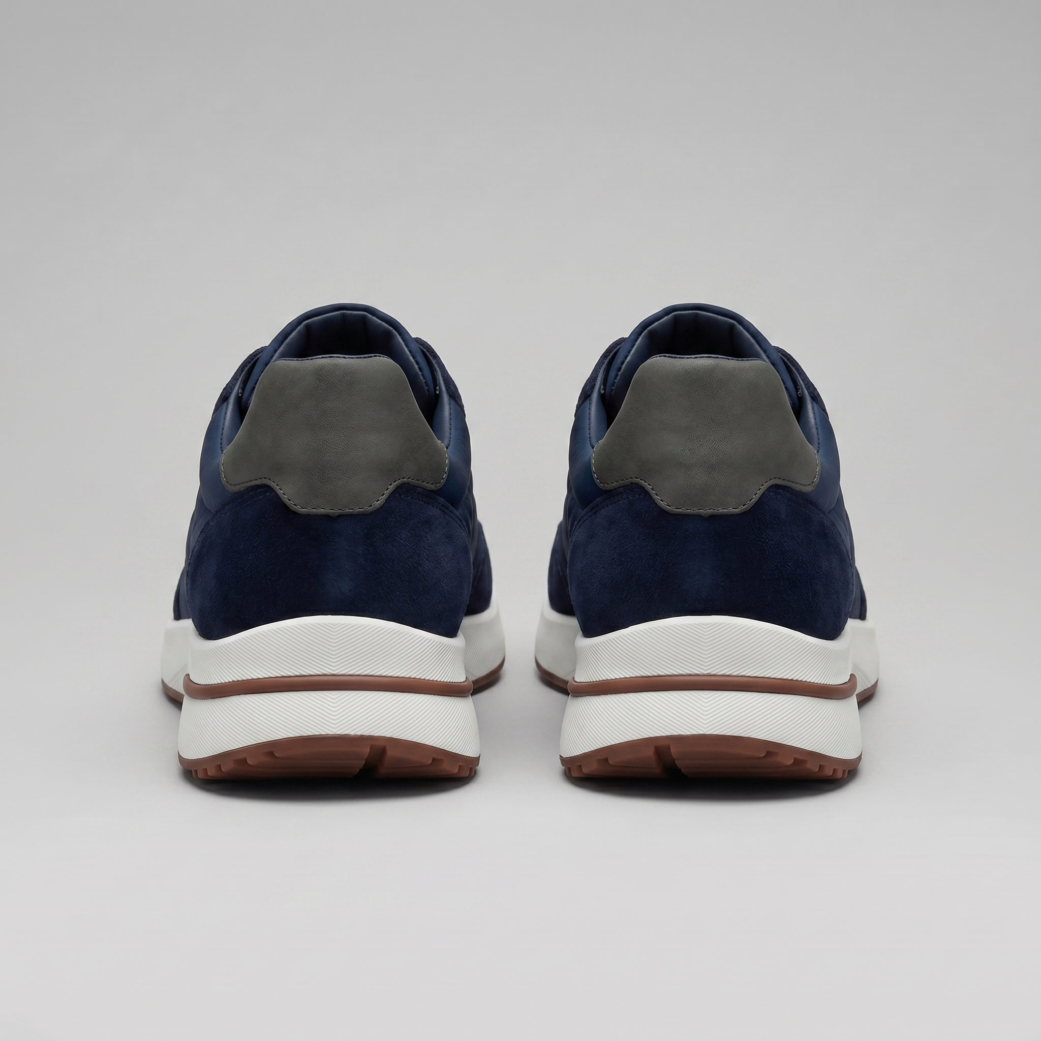 Men's Suede Panel Lace-Up Trainers