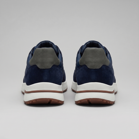 Men's Suede Panel Lace-Up Trainers