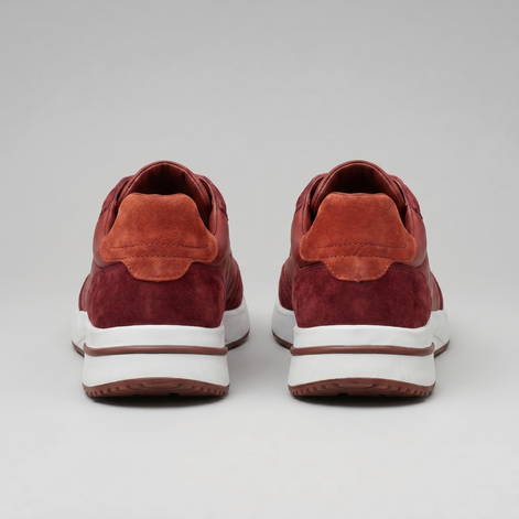 Men's Suede Panel Lace-Up Trainers
