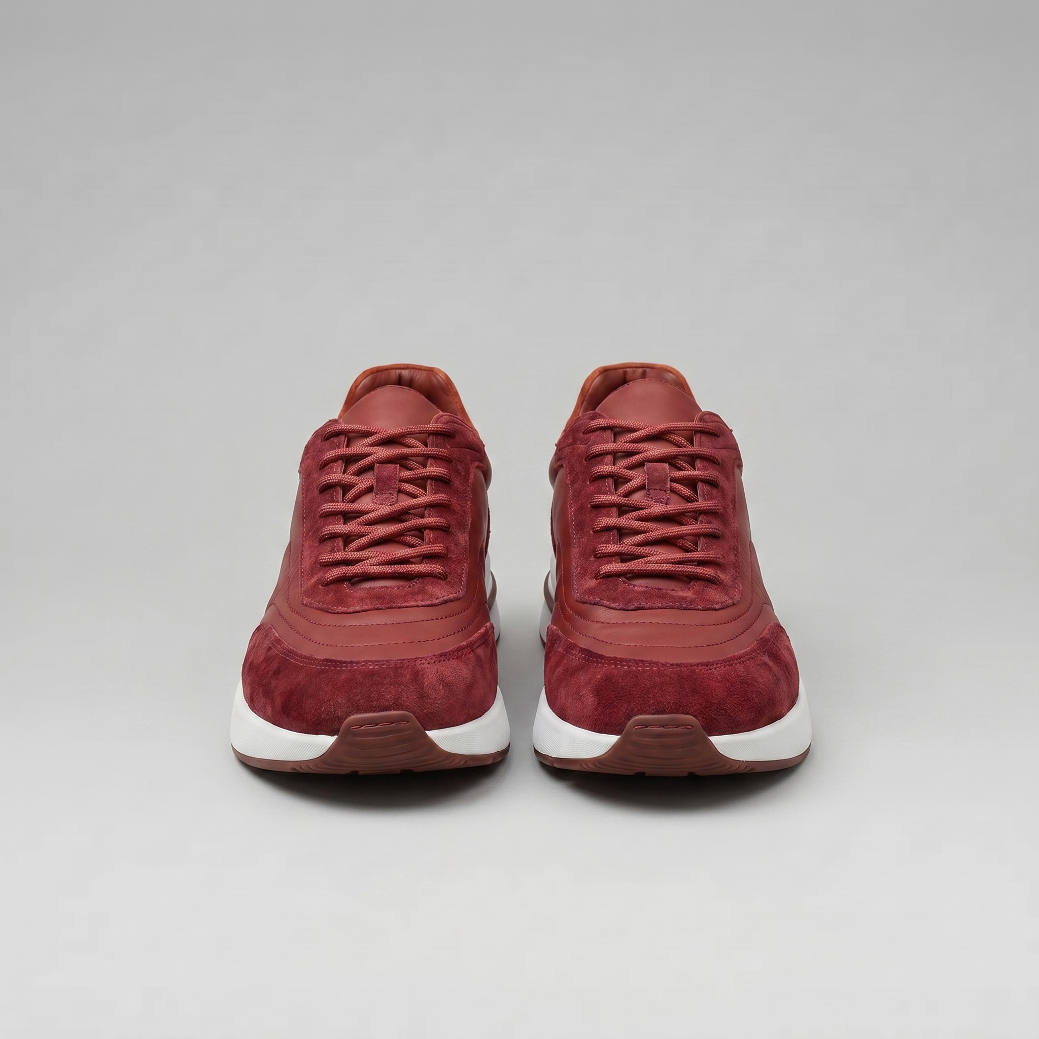 Men's Suede Panel Lace-Up Trainers