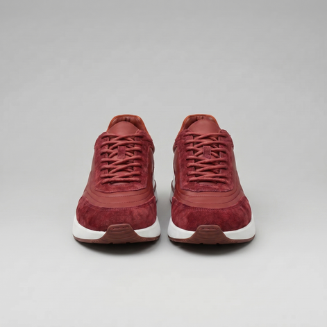 Men's Suede Panel Lace-Up Trainers