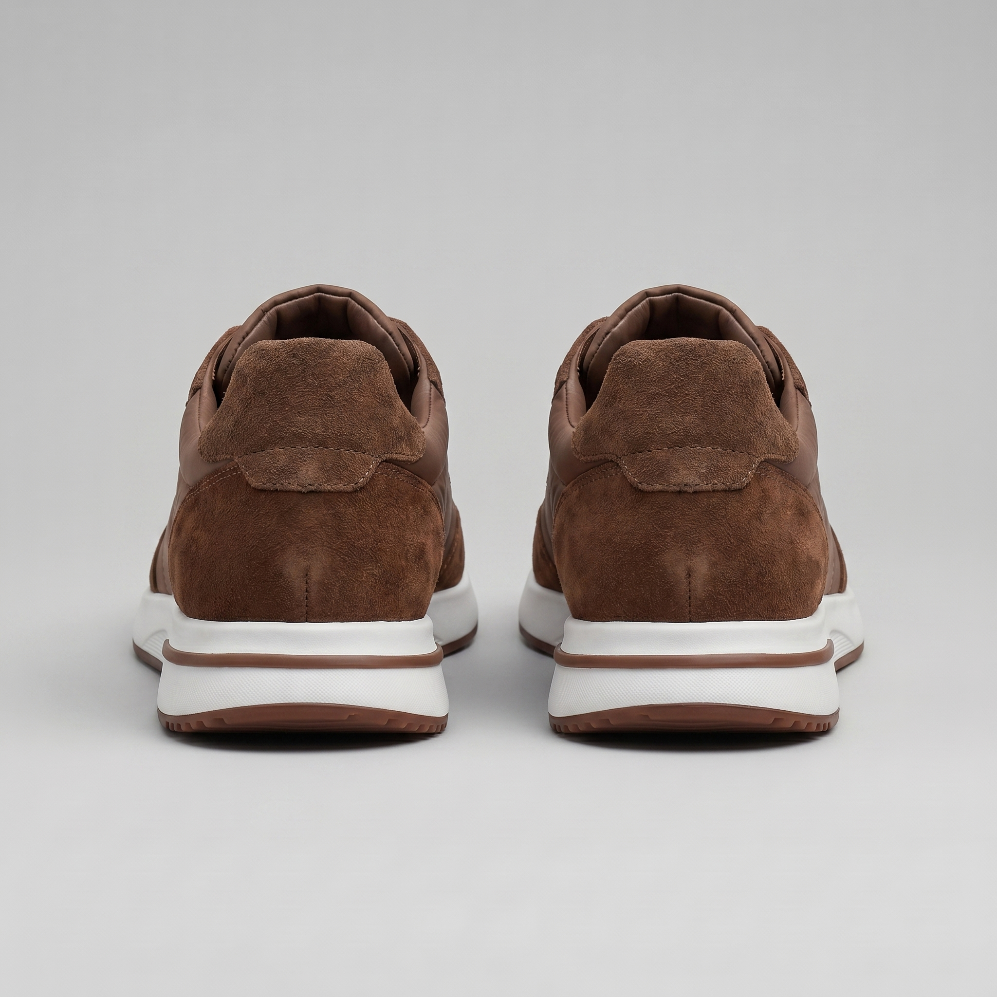 Men's Suede Panel Lace-Up Trainers