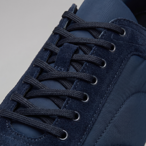 Men's Suede Panel Lace-Up Trainers