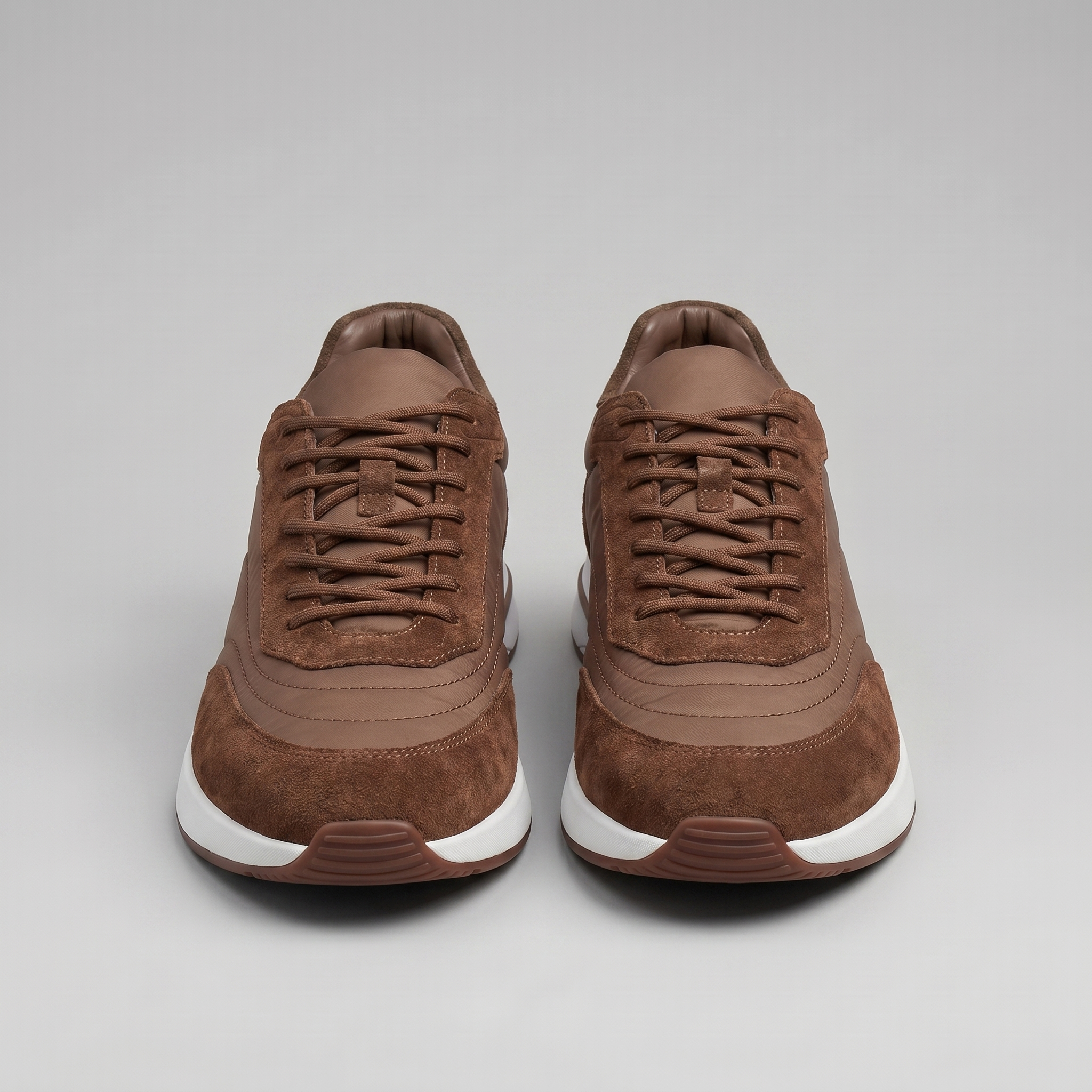 Men's Suede Panel Lace-Up Trainers
