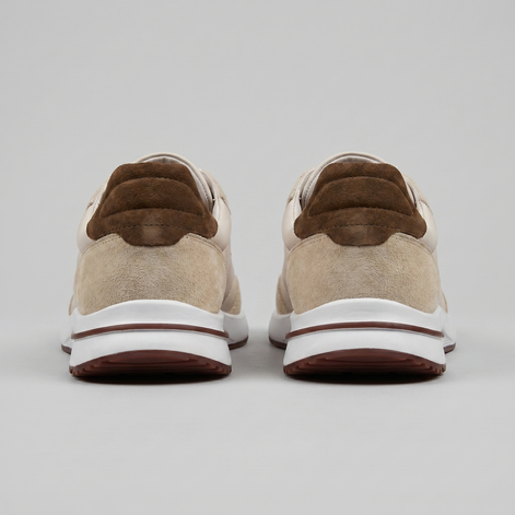 Men's Suede Panel Lace-Up Trainers