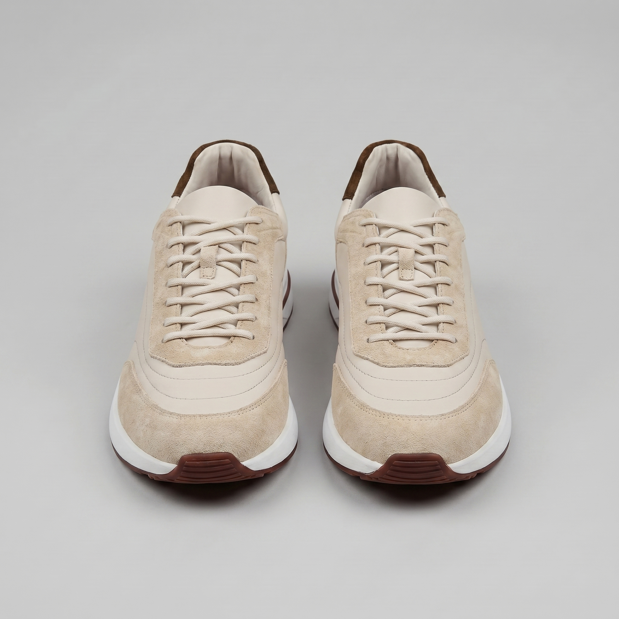 Men's Suede Panel Lace-Up Trainers