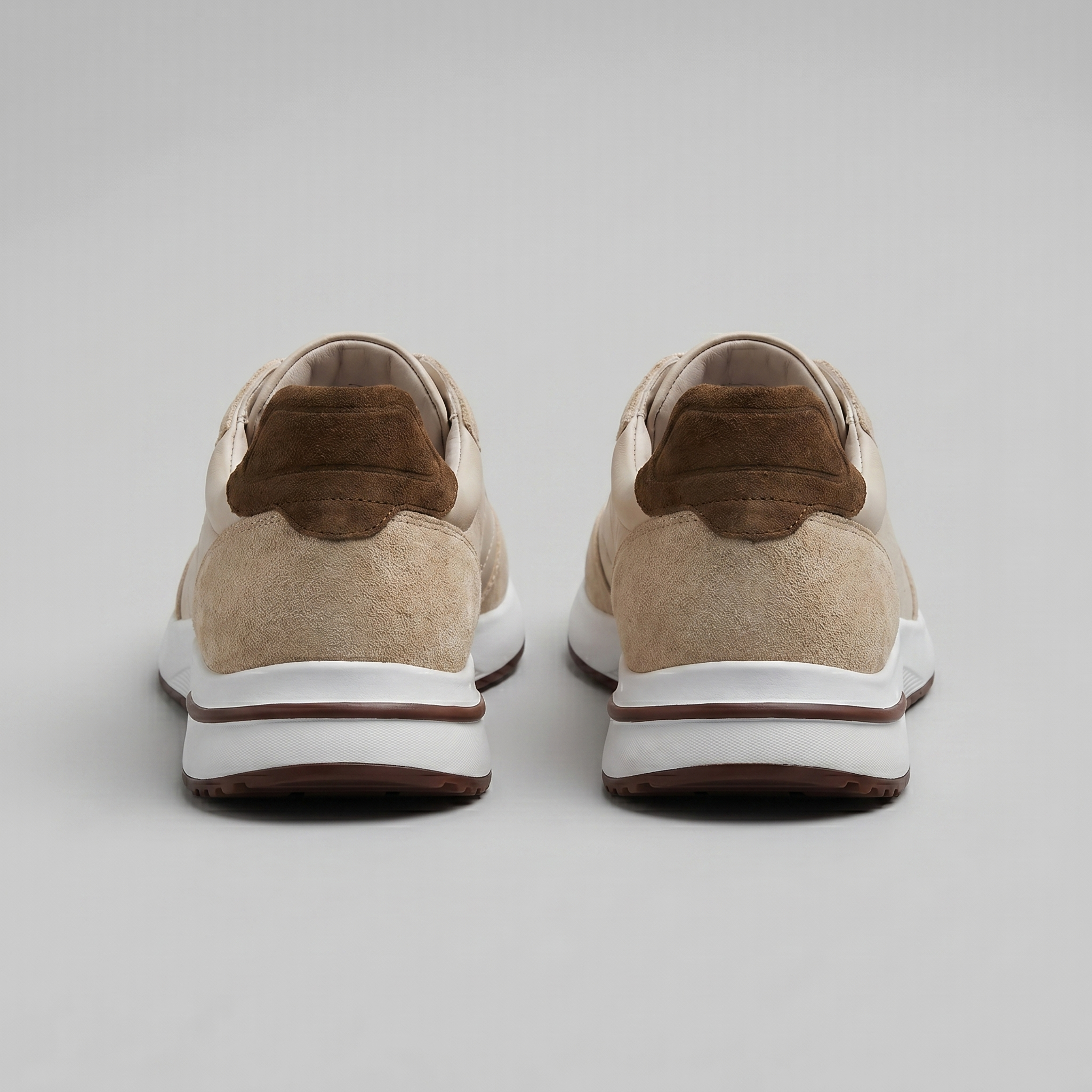 Men's Suede Panel Lace-Up Trainers