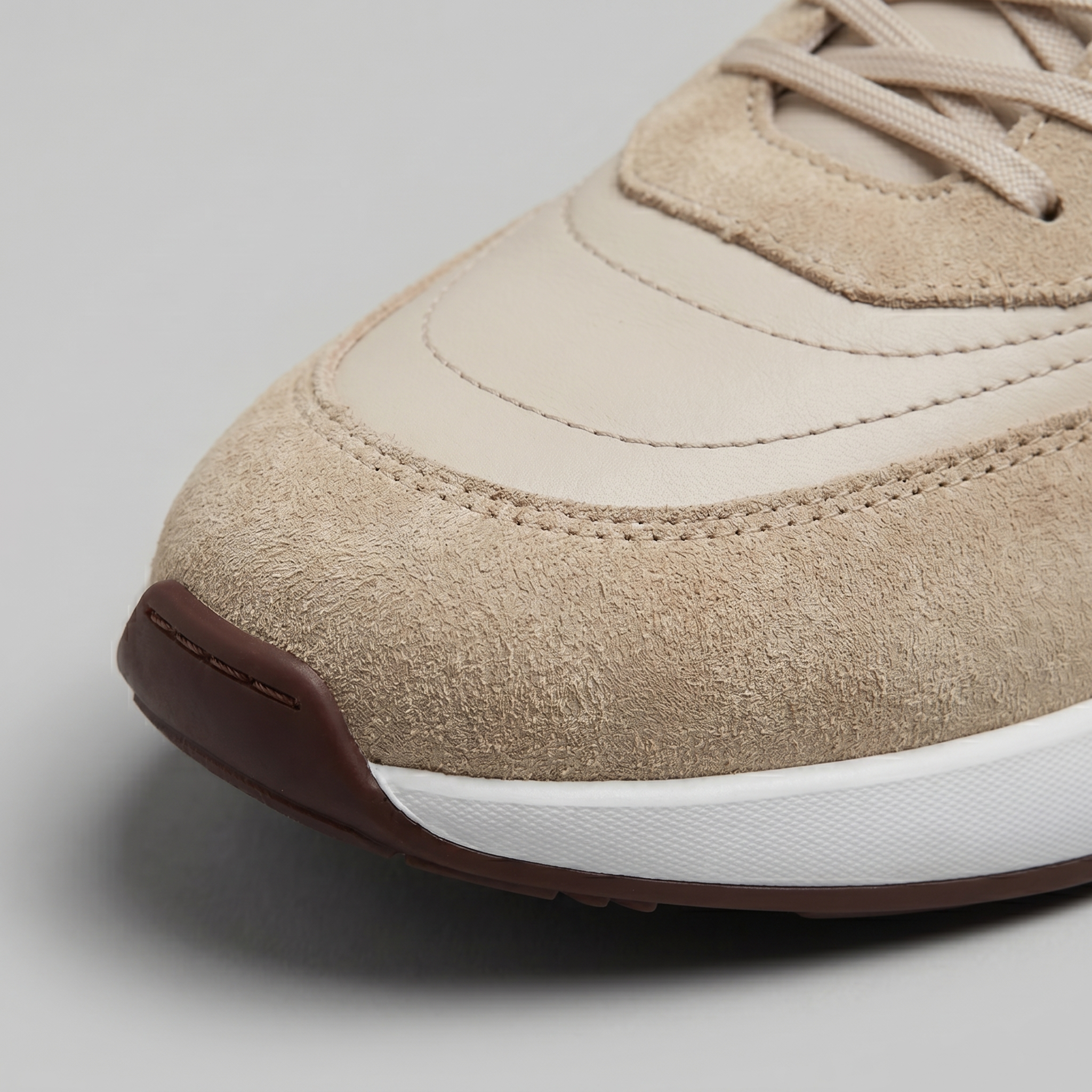 Men's Suede Panel Lace-Up Trainers