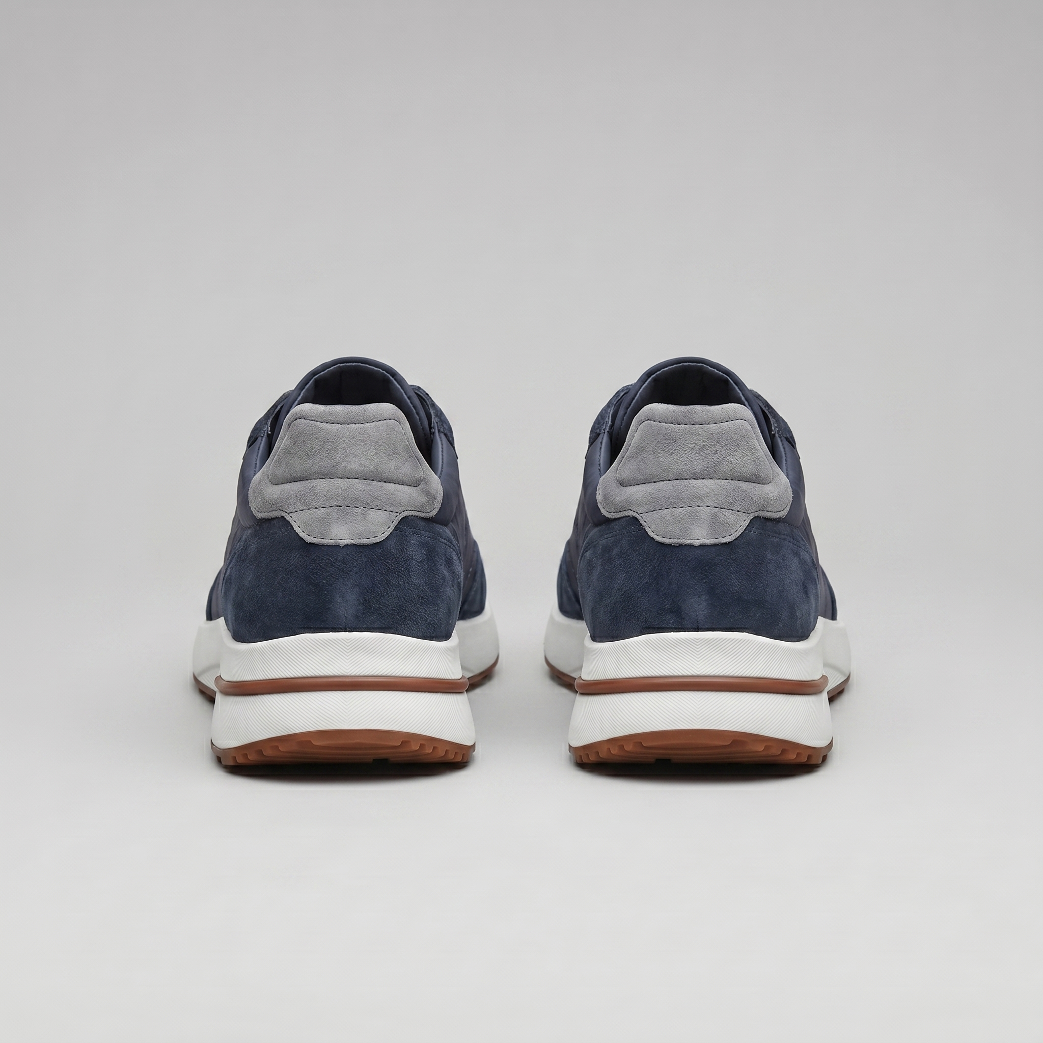 Men's Suede Panel Lace-Up Trainers