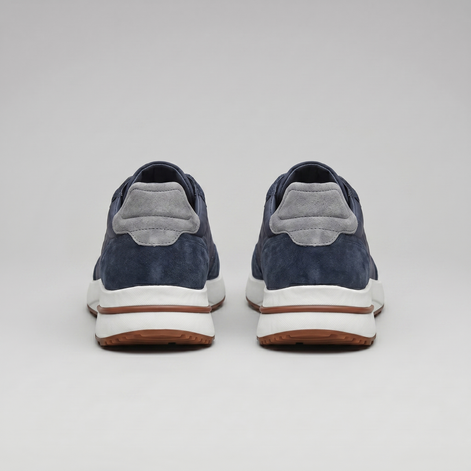 Men's Suede Panel Lace-Up Trainers