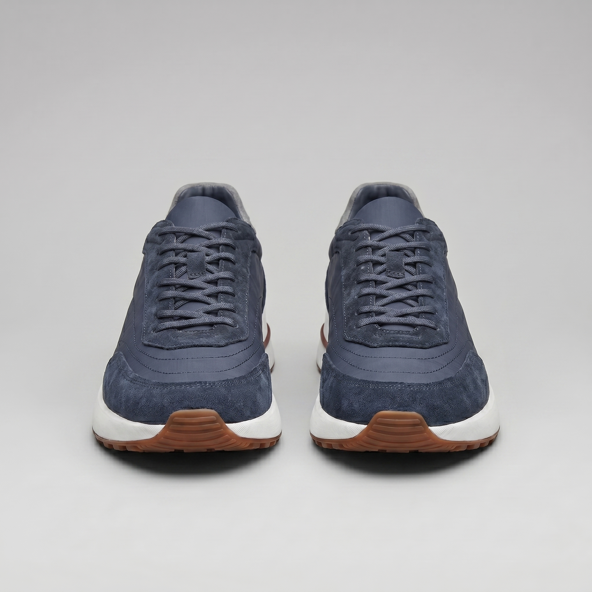 Men's Suede Panel Lace-Up Trainers